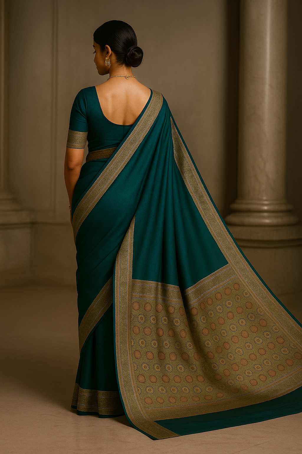 Malai Silk Saree with Banarasi Silk Blouse" clearly states both fabrics