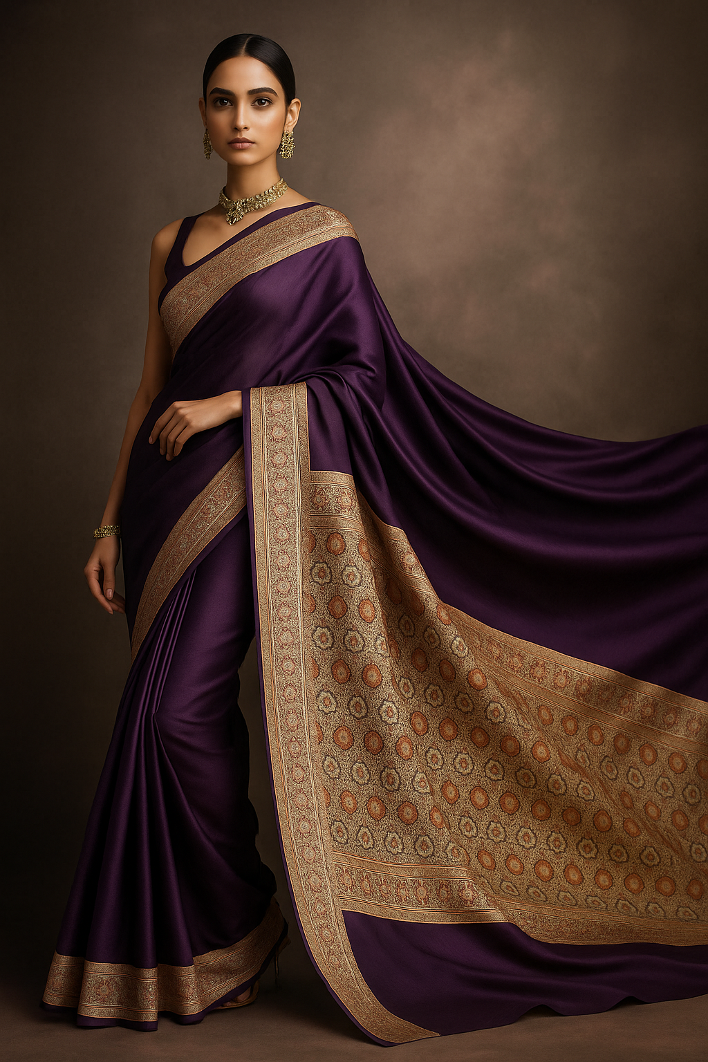 Malai Silk Saree with Banarasi Silk Blouse" clearly states both fabrics