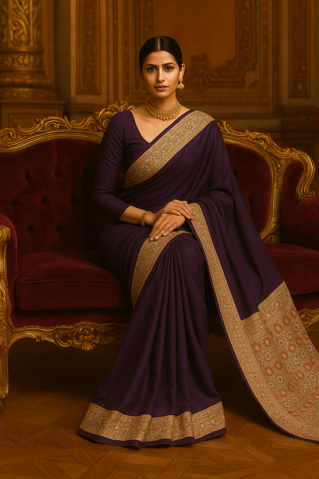 Malai Silk Saree with Banarasi Silk Blouse" clearly states both fabrics