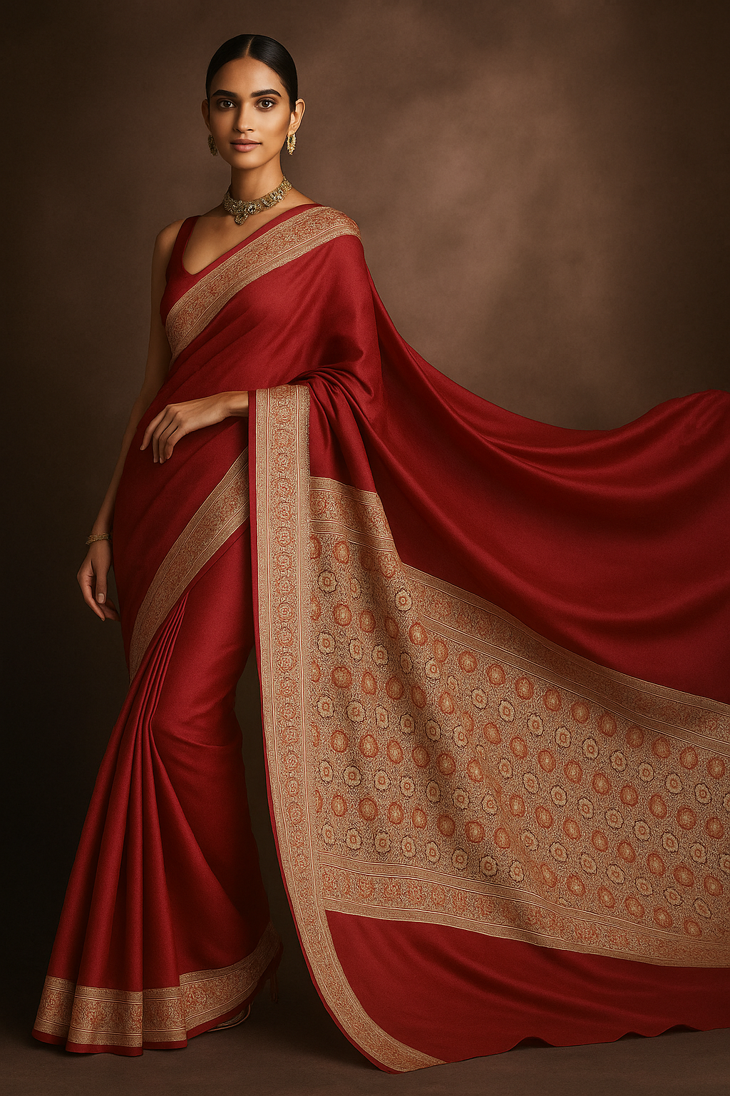 Gadwal Red Soft Silk Saree with Running Blouse