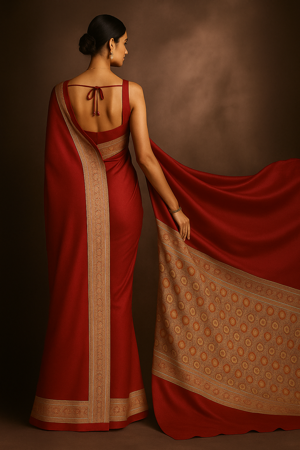 Gadwal Red Soft Silk Saree with Running Blouse