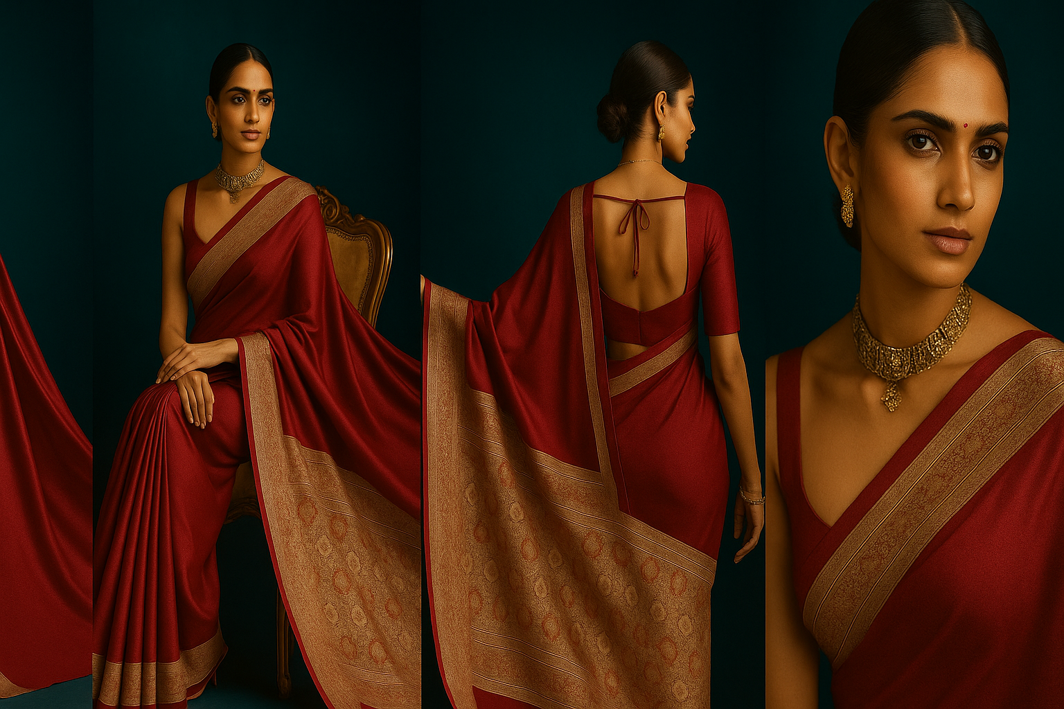 Gadwal Red Soft Silk Saree with Running Blouse