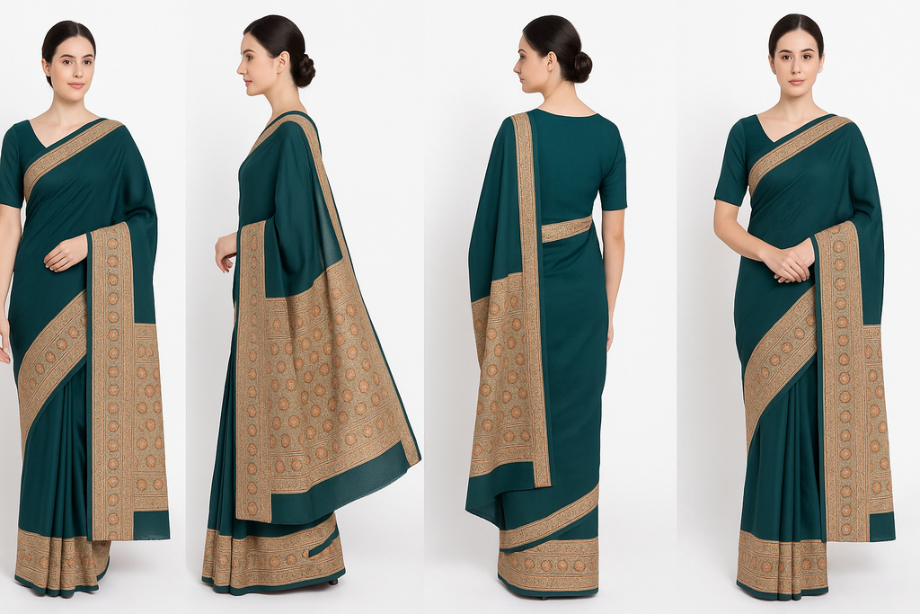 Malai Silk Gadwal Saree with Banarasi Blouse – Luxurious Feel