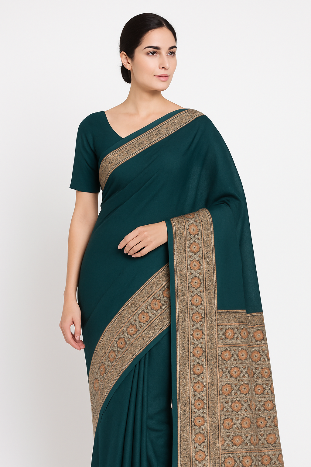 Malai Silk Gadwal Saree with Banarasi Blouse – Luxurious Feel